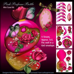 Pink Perfume Bottle Easel