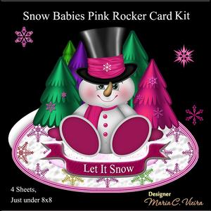 Snow Babies Pink Rocker Card