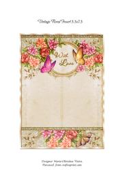 Floral Shield Butterflies Insert 5.5x7.5