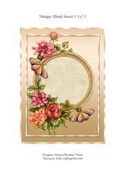 Vintage Floral Insert 5.5x7
