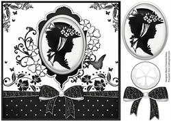 Elegant Black & White Cameo