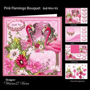 Pink Flamingo Bouquet 8x8 Kit