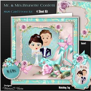 Mr. and Mrs.brunette Confetti Kit
