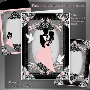 Pink Dress Bride and Groom Kit