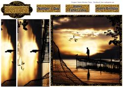 Sunset Dock Fishing Gold
