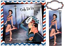 Ooh La La Brunette Sailor 8x8
