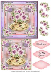 Floral Teacup Be My Guest Cf
