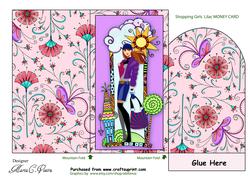 Shopping Girls Lilac Money Card