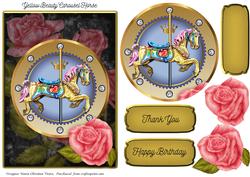 Yellow Beauty Carousel Horse