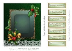 Matching Insert to Christmas Candle Santa