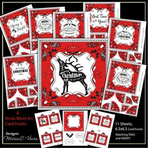 Xmas Word Art Corner Stacker Bumper Kit