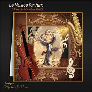 La Musica for Him Card Front Kit