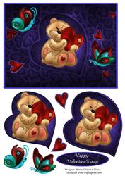 Embroidered Valentine Bear