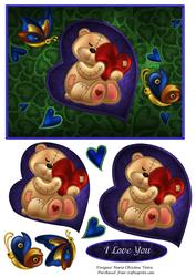 Embroidered Love You Bear