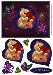 Embroidered Get Well Bear