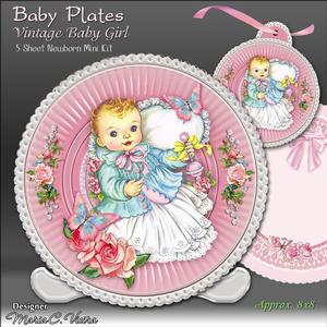 Baby Plates Vintage Baby Girl