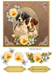 Vintage Dog Your Special Day 7x7 Cf
