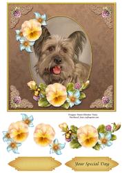 Vintage Dog Special Day 7x7 Tan Cf