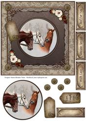Vintage Horse 7x7 Card Front 3