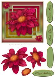 Dahlia Nouveau 6x6 Card Front