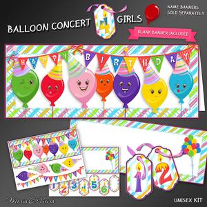 Lg. Dl. Balloon Concert for Girls Kit