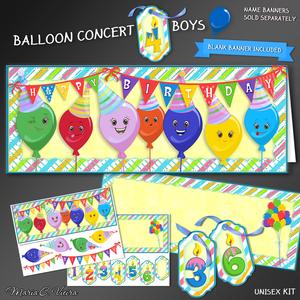 Lg. Dl. Balloon Concert for Boys Kit