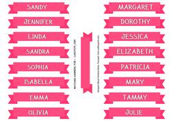 Banners with Girls Names