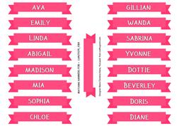 Banners with Girls Names 2