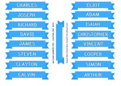 Banners with Boys Names 2