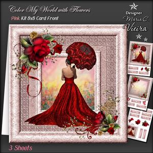 Color My World with Flowers Pink Kit
