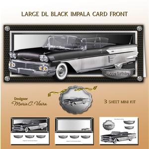 Lg. Dl.black Impala Card Front Kit