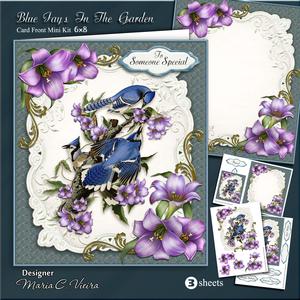 Blue Jays in the Garden 6x8 Mini Kit