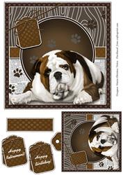 Luv My Bulldog 7x7 Card Front