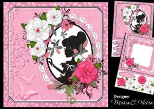 White Flower Silhouette Cameo Kit
