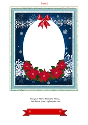 Poinsettia Insert 6x8