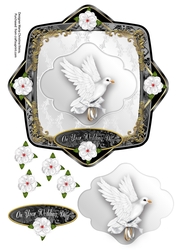 Wedding Day Dove 7x7 Topper