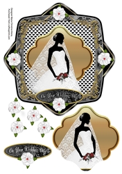 Wedding Day Bride Silhouette Topper