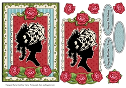 Lady Silhouette Card Front 1