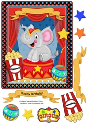 Circus Fun 6x8 Card Front 2