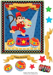 Circus Fun 6x8 Card Front 7