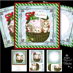 Xmas Kittens in a Basket