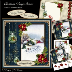 Christmas Scene 1 Card Front MiniKit