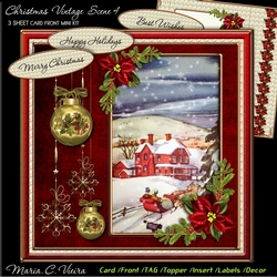 Christmas Vintage Scene 4 Kit