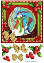Christmas Penguin and the Snowman