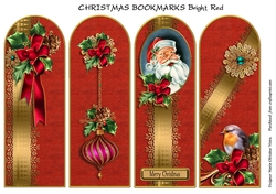 Bookmarks Christmas Red