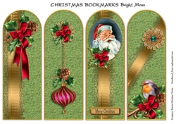 Christmas Bookmarks Bright Moss