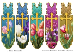 Easter Floral Bookmarks with LG.Cross