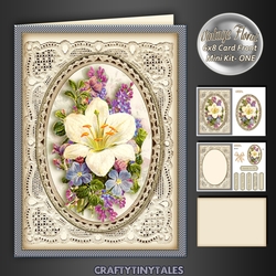 Vintage Floral 6x8 Card Front Kit 1