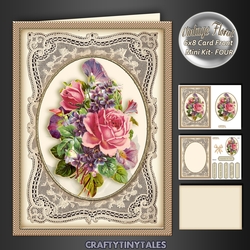 Vintage Floral 6x8 Card Front Kit 4