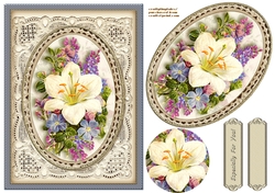 Vintage Floral 6x8 Card Front 1